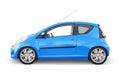 Paris. France. April 13, 2022. Citroen C1 2010. Blue ultra compact city car for the cramped streets of historic cities with low Royalty Free Stock Photo