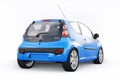 Paris. France. April 13, 2022. Citroen C1 2010. Blue ultra compact city car for the cramped streets of historic cities with low Royalty Free Stock Photo