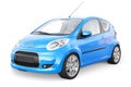 Paris. France. April 13, 2022. Citroen C1 2010. Blue ultra compact city car for the cramped streets of historic cities with low Royalty Free Stock Photo