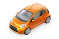 Paris. France. April 13, 2022. Citroen C1 2010. Orange ultra compact city car for the cramped streets of historic cities Royalty Free Stock Photo