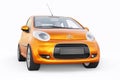 Paris. France. April 13, 2022. Citroen C1 2010. Orange ultra compact city car for the cramped streets of historic cities Royalty Free Stock Photo