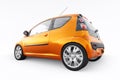 Paris. France. April 13, 2022. Citroen C1 2010. Orange ultra compact city car for the cramped streets of historic cities Royalty Free Stock Photo