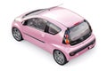 Paris. France. April 13, 2022. Citroen C1 2010. Pink ultra compact city car for the cramped streets of historic cities Royalty Free Stock Photo