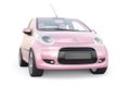 Paris. France. April 13, 2022. Citroen C1 2010. Pink ultra compact city car for the cramped streets of historic cities Royalty Free Stock Photo