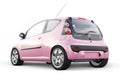 Paris. France. April 13, 2022. Citroen C1 2010. Pink ultra compact city car for the cramped streets of historic cities Royalty Free Stock Photo