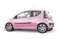 Paris. France. April 13, 2022. Citroen C1 2010. Pink ultra compact city car for the cramped streets of historic cities Royalty Free Stock Photo