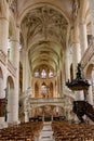 PARIS, FRANCE, 23 April 2016. Details Interior of the Cathedral of Notre Dame.