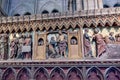 PARIS, FRANCE, 23 April 2016. Details Interior of the Cathedral of Notre Dame.