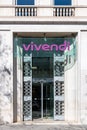 Entrance to the headquarters building of the Vivendi group, Paris, France Royalty Free Stock Photo