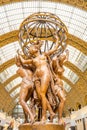 PARIS, FRANCE - APRIL 15, 2023: Jean-Baptiste Carpeaux, The Four Parts of the World. Orsay Museum in Paris, France