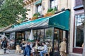 PARIS, FRANCE, APRIL 25 2016. Les Deux Magots, famous cafÃÂ© in the Saint-Germain-des-PrÃÂ©s area