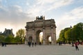 Paris, France - April 3, 2019: The Louvre Palace in Place du Carrousel