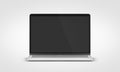 PARIS - France - April 28, 2022: Newly released Apple Macbook Air, Silver color - Front view- Realistic 3d rendering laptop Royalty Free Stock Photo