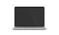 PARIS - France - April 28, 2022: Newly released Apple Macbook Air, Space Gray color - Front view- Realistic 3d rendering laptop