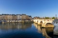 Nice sunrise on Seine river and Ile de la Cite in Paris Royalty Free Stock Photo