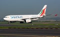 SriLankan Airlines Airbus A330-200 4R-ALB passenger plane arrival and landing at Paris Charles de Gaulle Airport Royalty Free Stock Photo