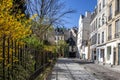 Street of Quartier Latin in Paris Royalty Free Stock Photo