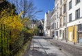 Street of Quartier Latin in Paris Royalty Free Stock Photo