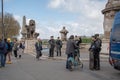 Paris, France - april 6th 2023 protests in Paris against the pension reform and Macron Royalty Free Stock Photo