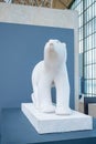 PARIS, FRANCE - APRIL 15, 2023: White Bear, French: Ours blanc, sculpture by Francois Pompon, 1927. Main hall of Orsay Royalty Free Stock Photo