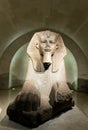 PARIS, FRANCE - April 15, 2015 : Great Sphinx of Tanis in the Louvre Museum, Paris, France Royalty Free Stock Photo