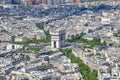 Paris, France - 05.30.2015: Paris Arch of Triumph aerial view Royalty Free Stock Photo