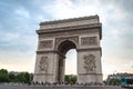Arch of Triumph Arc de Triomphe in `Les Champs-Ãâ°lysÃÂ©es` of Paris, France visited by a multitude of tourists