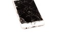 Broken iPhone 6S developed by the company Apple Inc Royalty Free Stock Photo