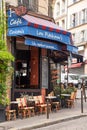 Paris, France. August 2022. Bistrot in Montmartre, one of the most vibrant and popular districts of Paris, the French