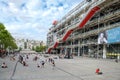 The Centre Georges Pompidou, a famous modern art museum in Paris