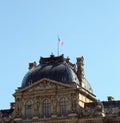 Paris, France - August 18, 2018: detail of Building of Louvre Mu