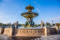 PARIS, FRANCE - AUGUST 29, 2019 :: Fountain on Place de la Concorde