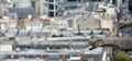 Paris, France - August 20, 2018: .gargoyle of Notre Dame de Paris and Pmpidou Center in background Royalty Free Stock Photo