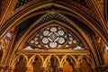 Paris, France - August 3,2019:  Interior view of the Sainte-Chapelle Royalty Free Stock Photo