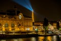 Musee d`Orsay in Paris at night Royalty Free Stock Photo