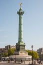 Paris, France . August 2022. Place de la Bastille with the Colonne de Juillet monument Royalty Free Stock Photo