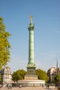 Paris, France . August 2022. Place de la Bastille with the Colonne de Juillet monument Royalty Free Stock Photo