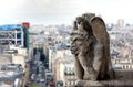 Paris, France - August 20, 2018: Statue of Chimera in Basilica o