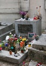 Paris, France - August 21, 2018: Tomb of the famous singer Jim M