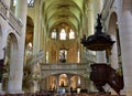 Saint-Etienne-du-Mont church interior. Paris, France. Royalty Free Stock Photo