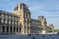 The beautiful facade of the Louvre Museum in Paris Royalty Free Stock Photo