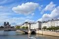 Bridges of Paris over Seine River. Royalty Free Stock Photo