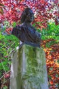 05.07.2008, Paris, France. Bust of the polish composer Chopin in spring park.