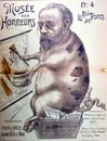 A caricature of Emile Zola `the king of pigs` Royalty Free Stock Photo