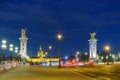 Paris France Pont Alexandre III bridge Royalty Free Stock Photo