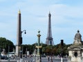 View over the Placede la Concorde to the Eiffel Tower