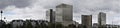 Paris, France, Date 8.13.2018, Time 12 o`clock and 6 minutes, panoramic view to the four buildings of the BibliothÃÂ¨que