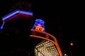 PARIS, FRANCE - Dec 03, 2020: Moulin Rouge in the night neon lights, France, Paris Royalty Free Stock Photo