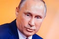 Russian President Vladimir Putin give final media Q&A Royalty Free Stock Photo