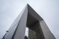 Grande Arche de la Defense La Defense Great Arch taken from below, located in Paris business district,